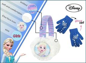 img 3 attached to ❄️ Stay Warm in Style with Disney Frozen II Elsa Earmuff and Glove Set [4015] Blue