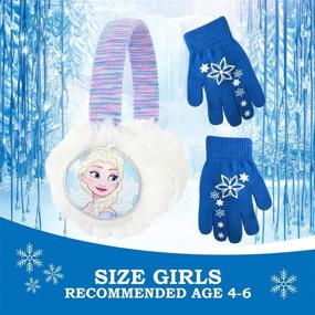 img 1 attached to ❄️ Stay Warm in Style with Disney Frozen II Elsa Earmuff and Glove Set [4015] Blue