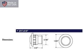 img 1 attached to 🔴 Set of 10 American-Made 0.75 Inch RED LED Clearance Marker Bullet Grommet Lights