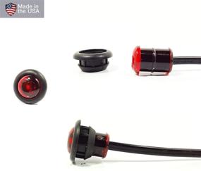 img 2 attached to 🔴 Set of 10 American-Made 0.75 Inch RED LED Clearance Marker Bullet Grommet Lights
