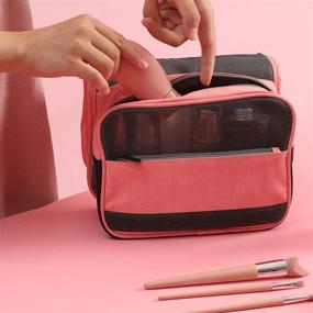 img 1 attached to 🧳 Ultimate Travel Essential: Hanging Toiletry Makeup Cosmetic Bags for Women and Girls