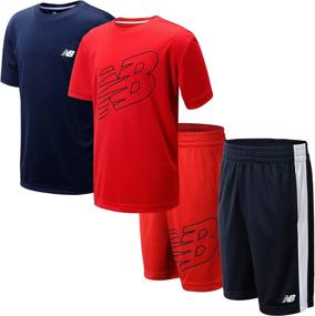 img 4 attached to New Balance Boys Shorts Set Boys' Clothing for Clothing Sets