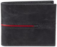 👔 premium guess leather bifold wallet in classic black - essential men's accessory logo