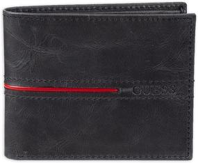 img 4 attached to 👔 Premium Guess Leather Bifold Wallet in Classic Black - Essential Men's Accessory