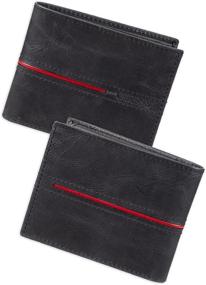 img 3 attached to 👔 Premium Guess Leather Bifold Wallet in Classic Black - Essential Men's Accessory