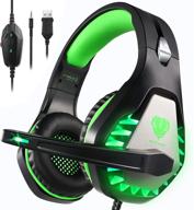 🎧 butfulake gh-1 gaming headset for ps5, ps4, xbox one, xbox one s, pc, nintendo switch, mac, laptop, 3.5mm wired pro stereo over ear gaming headphones with noise cancelling mic, led light, green" - optimized gaming headset for ps5, ps4, xbox one, xbox one s, pc, nintendo switch, mac, laptop - butfulake gh-1 pro stereo over ear headphones with noise cancelling mic, led light & green finish логотип