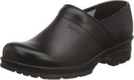 👞 stylish and comfortable sanita men's black clogs: premium men's shoes logo