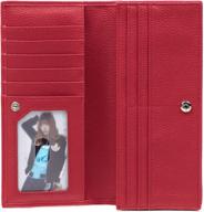seammer blocking leather bifold wallets women's handbags & wallets in wallets logo