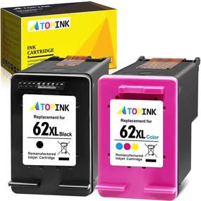 img 4 attached to 🖨️ ATOPINK Remanufactured Ink Cartridge Replacement: HP 62 XL 62XL (Black Tri-Color) for Envy & OfficeJet Printers