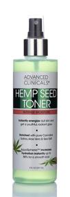 img 2 attached to Hemp Oil Hydrating Facial Toner with Natural Extracts to Revitalize Aging, Oily, & Dry Skin for a Firm, Soft Glow - Alcohol Free Moisturizing Spray infused with Sea Salt & Aloe by Advanced Clinicals, 8 Fl. Oz.