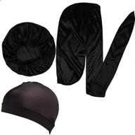 🧢 men silk durag long straps bandanas: top-notch headwear for stylish waves cap logo