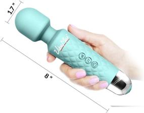 img 3 attached to 💆 Turquoise Rechargeable Personal Massager - Wireless, Waterproof & Powerful - Multi-Speed Vibration, Whisper Quiet - Relieves Muscle Tension in Neck, Back, Shoulders, Legs, Feet