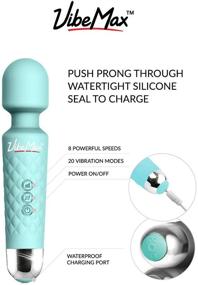 img 1 attached to 💆 Turquoise Rechargeable Personal Massager - Wireless, Waterproof & Powerful - Multi-Speed Vibration, Whisper Quiet - Relieves Muscle Tension in Neck, Back, Shoulders, Legs, Feet