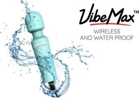 img 2 attached to 💆 Turquoise Rechargeable Personal Massager - Wireless, Waterproof & Powerful - Multi-Speed Vibration, Whisper Quiet - Relieves Muscle Tension in Neck, Back, Shoulders, Legs, Feet