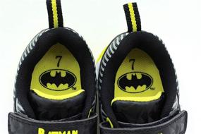 img 2 attached to 🦇 High-Visibility DC Comics Batman Boys Bat Signal Lighted Athletic Sneaker for Toddlers/Little Kids