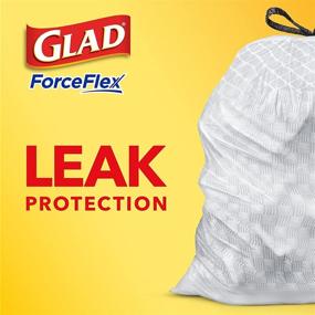 img 1 attached to 🗑️ Glad ForceFlex Tall Kitchen Drawstring Trash Bags 13 Gallon, White Trash Bag with Gain Moonlight Breeze Scent and Febreze Freshness - 100 Count (Package May Vary)