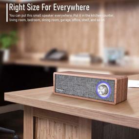 img 1 attached to 🔊 Gray Wood Retro Bluetooth Speaker: Smalody Portable Mini Wireless Bluetooth Speakers, Vintage Wooden Speaker for Room Decoration, Ideal for Cafes, Restaurants, Vintage Clothing Stores, Bedroom, and More