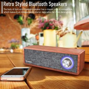 img 3 attached to 🔊 Gray Wood Retro Bluetooth Speaker: Smalody Portable Mini Wireless Bluetooth Speakers, Vintage Wooden Speaker for Room Decoration, Ideal for Cafes, Restaurants, Vintage Clothing Stores, Bedroom, and More
