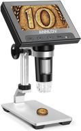 🔬 annlov 4.3-inch handheld usb microscope with lcd display, 50x-1000x magnification coin microscope video camera with 8 adjustable led lights for adults, pcb soldering, kids and outdoor exploration logo