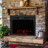 🔥 sunnydaze electric fireplace insert - cozy warmth and modern design - horizontal recessed indoor fireplace - 23" wide - 9 flame/logbed color options logo