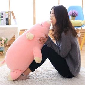 img 2 attached to 🐷 Gianthairball Pig Plush Pillow - Adorable Piggy Soft Hugging Pillow Toy for Christmas & Birthdays (27'')