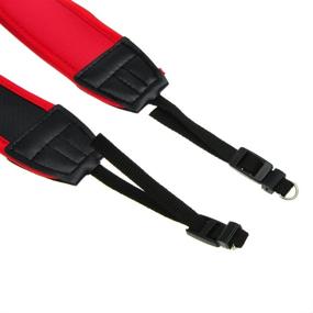 img 1 attached to Canon Camera Red Neoprene Padded Shoulder Neck Strap - EarlyBirdSavings for Enhanced Comfort and Savings