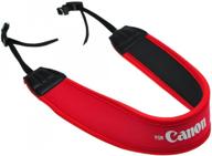 canon camera red neoprene padded shoulder neck strap - earlybirdsavings for enhanced comfort and savings logo