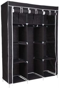 img 4 attached to Yeshom Portable Non Woven Wardrobe Organizer