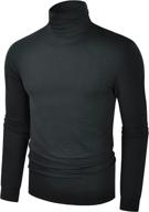 derminpro men's slim fit soft turtleneck long sleeve lightweight t-shirt логотип