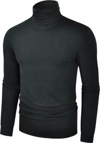 img 4 attached to Derminpro Men's Slim Fit Soft Turtleneck Long Sleeve Lightweight T-Shirt