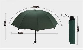 img 2 attached to Stylish Folding Ruffled Umbrella - Perfect Parasol for Sun and Rain