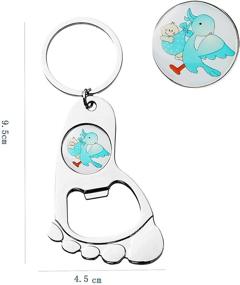 img 2 attached to 🍼 GengGeng 18pcs Baby Shower Boy Footprint Bottle Opener Keychain Set - Ideal for Newborn Baby Birthday Return Gifts & Wedding Party Supplies