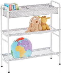 img 4 attached to 🗄️ Efficient 3-Tier Toy Storage Organizer Cart for Kids - Gray/White