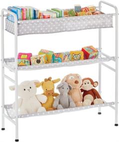 img 1 attached to 🗄️ Efficient 3-Tier Toy Storage Organizer Cart for Kids - Gray/White