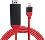 🔌 apple mfi сертифицированный кабель адаптер lightning к hdmi для iphone ipad - 2k синхронизация экрана hdmi разъем для hdtv, проектора, монитора - совместим с ipod логотип