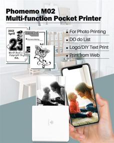 img 3 attached to 🖨️ Phomemo M02 Mini Printer: Portable Bluetooth Thermal Pocket Note Printer for Efficient Work Lists