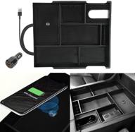 enhance your tundra's organization and convenience with roccs wireless charging center console organizer for 2014-2021 models logo