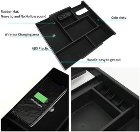 img 1 attached to Enhance Your Tundra's Organization and Convenience with ROCCS Wireless Charging Center Console Organizer for 2014-2021 Models