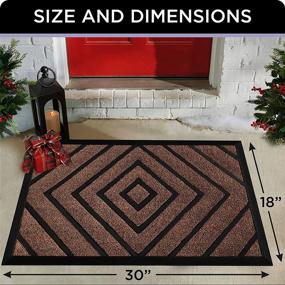 img 1 attached to 🎅 Christmas Door Mat Outdoor - 30x18 Welcome Mat - Festive Christmas Rugs for Front Door - Durable & Stylish Outdoor Doormat in Brown