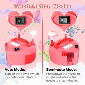 img 3 attached to 🎈 Dr.meter Portable Electric Balloon Pump, Dual Nozzle Air Pump for Balloons, 110V 600W Auto/Semi-auto Balloon Inflator for Christmas Birthday Party Decoration, Wedding Balloon Arch