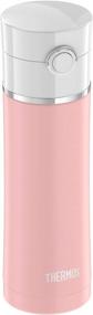 img 1 attached to 🌸 Matte Pink Thermos Sipp Stainless Steel Drink Bottle, 16 Ounce