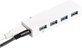 img 3 attached to Белый 4-портовый USB 3.0 хаб с адаптером от Amazon Basics - тонкий, быстрый хаб для MacBook, Mac Pro, iMac, Surface Pro и др.