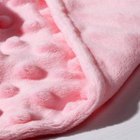 img 2 attached to 🦄 CREVENT Cozy Plush Baby Security Blanket Loveys for Baby Girls, Minky Dot Front + Sherpa Backing with Pink Unicorn Animal Face