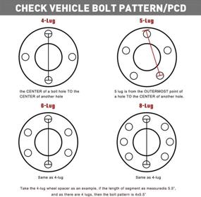 img 1 attached to 🏎️ DCVAMOUS Черные 6x135 Hubcentric колесные адаптеры 1,25 дюйма для Ford-F150 Экспедиция Навигатор - Комплект из 4 колесных адаптеров 6x135 мм с шпильками 14x1,5 (2015-2021)