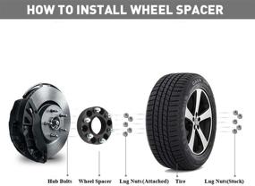 img 2 attached to 🏎️ DCVAMOUS Черные 6x135 Hubcentric колесные адаптеры 1,25 дюйма для Ford-F150 Экспедиция Навигатор - Комплект из 4 колесных адаптеров 6x135 мм с шпильками 14x1,5 (2015-2021)