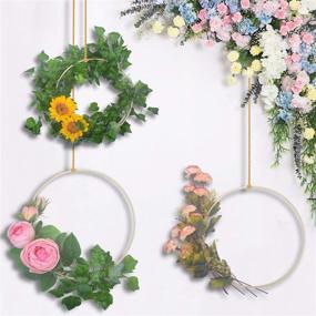 img 2 attached to 🌸 14 Pack Rannco Wreath Rings - 7 Sizes (4 5 6 7 8 9 10 Inch) Wooden Bamboo Floral Hoop Rings for DIY Dream Catcher, Wedding Wreath Decor & Wall Hanging Crafts