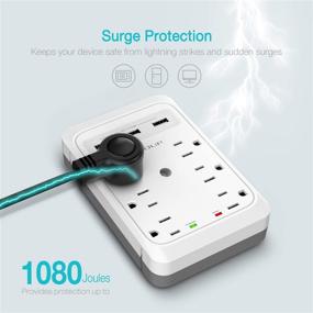 img 1 attached to VICOUP Multi Outlet Extender: Surge Protector with 3 USB Ports for Home and Office - Essential USB Outlet Adapter Splitter