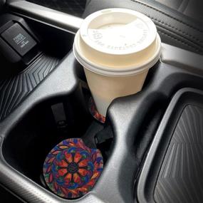 img 3 attached to 🔵 Mandala Coasters: Absorbent Fingertip Accessories for Food Service Equipment & Supplies