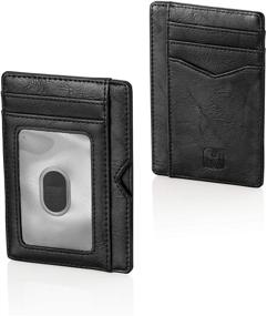 img 4 attached to 🧔 Minimalist Men's Accessories: Handsome Factory Card Wallets, Card Cases, and Money Organizers