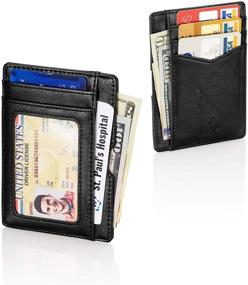 img 3 attached to 🧔 Minimalist Men's Accessories: Handsome Factory Card Wallets, Card Cases, and Money Organizers